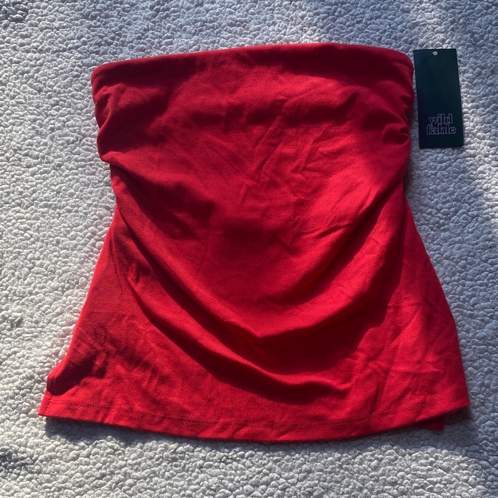 Wild Fable Women’s XXS Tube Top in Vibrant Red